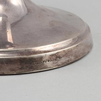 Ljusstakar, ett par, silver, Ceson, Göteborg, 1986.