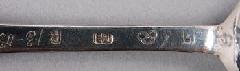 BESTICK, 8 st, silver, bl a Zethelius, 1775-1858.