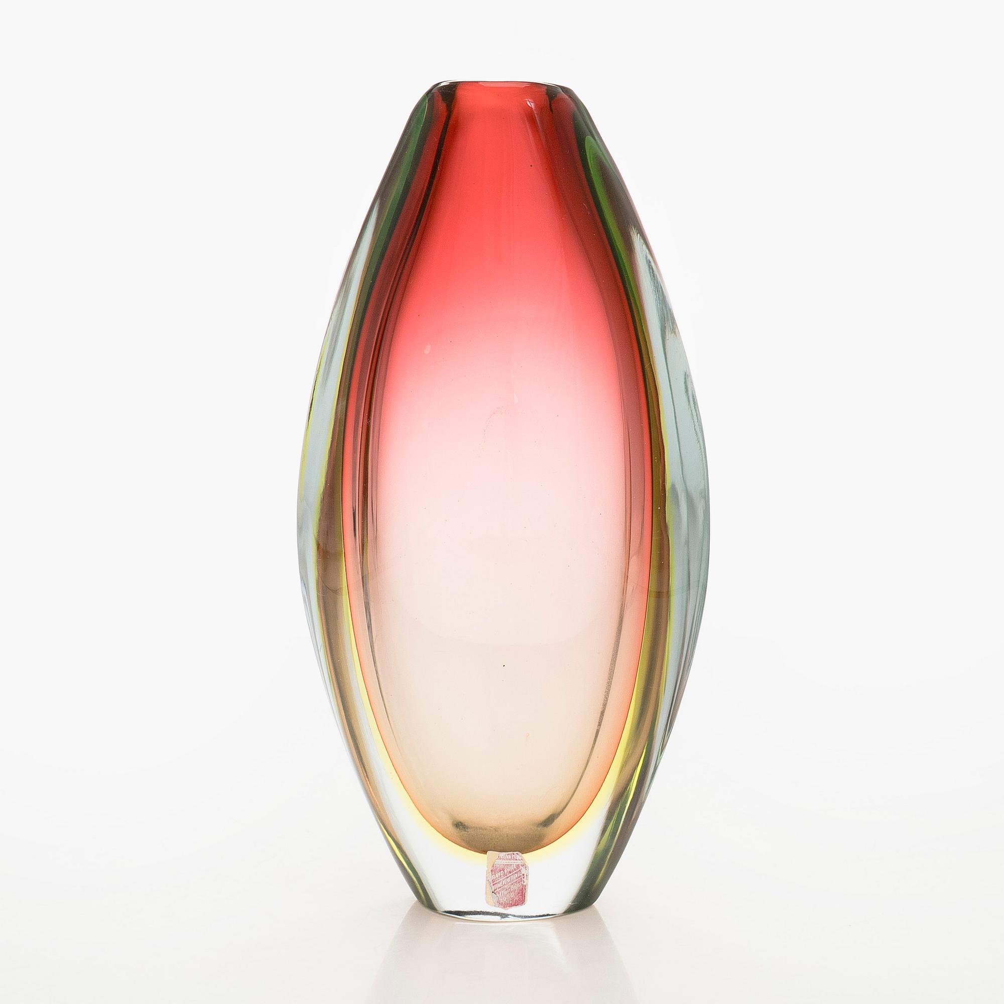 konstglas / vas, Murano Italien, 1900-talets mitt.