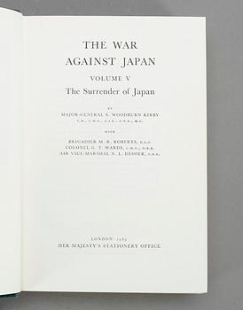 BÖCKER, 5 volymer, "History of the Second World War. The War against Japan", S. Woodburn and Kirby, London, 1957-69.