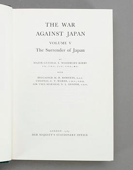 BÖCKER, 5 volymer, "History of the Second World War. The War against Japan", S. Woodburn and Kirby, London, 1957-69.