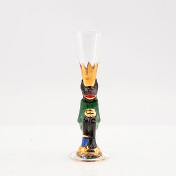 Gunnar Cyrén, one shot glass known as "devil's glass" from the "Nobel Orrefors" series.