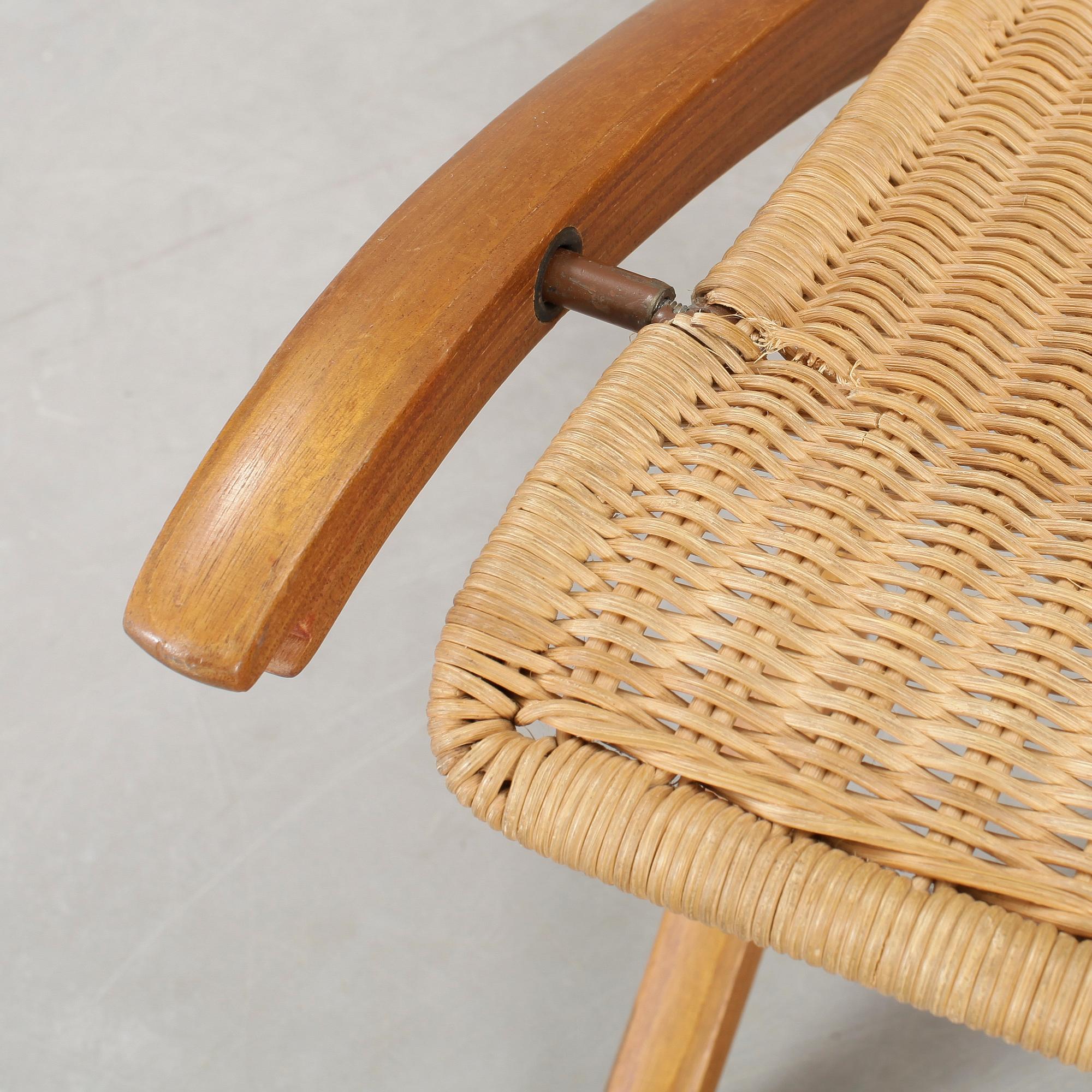 FÅTÖLJ, Peter Hvidt & Orla Mölgaard Nielsen, stol, "X-stolen", Fritz Hansen, Danmark 1950-tal.