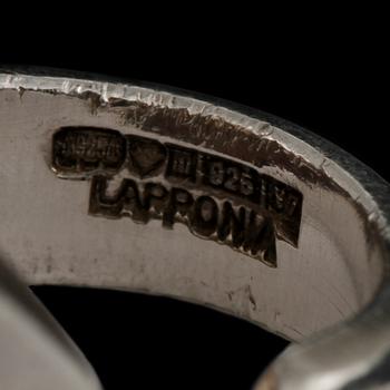 RING, sterlingsilver, Lapponia, Helsingfors, 1975. Vikt 12 g.