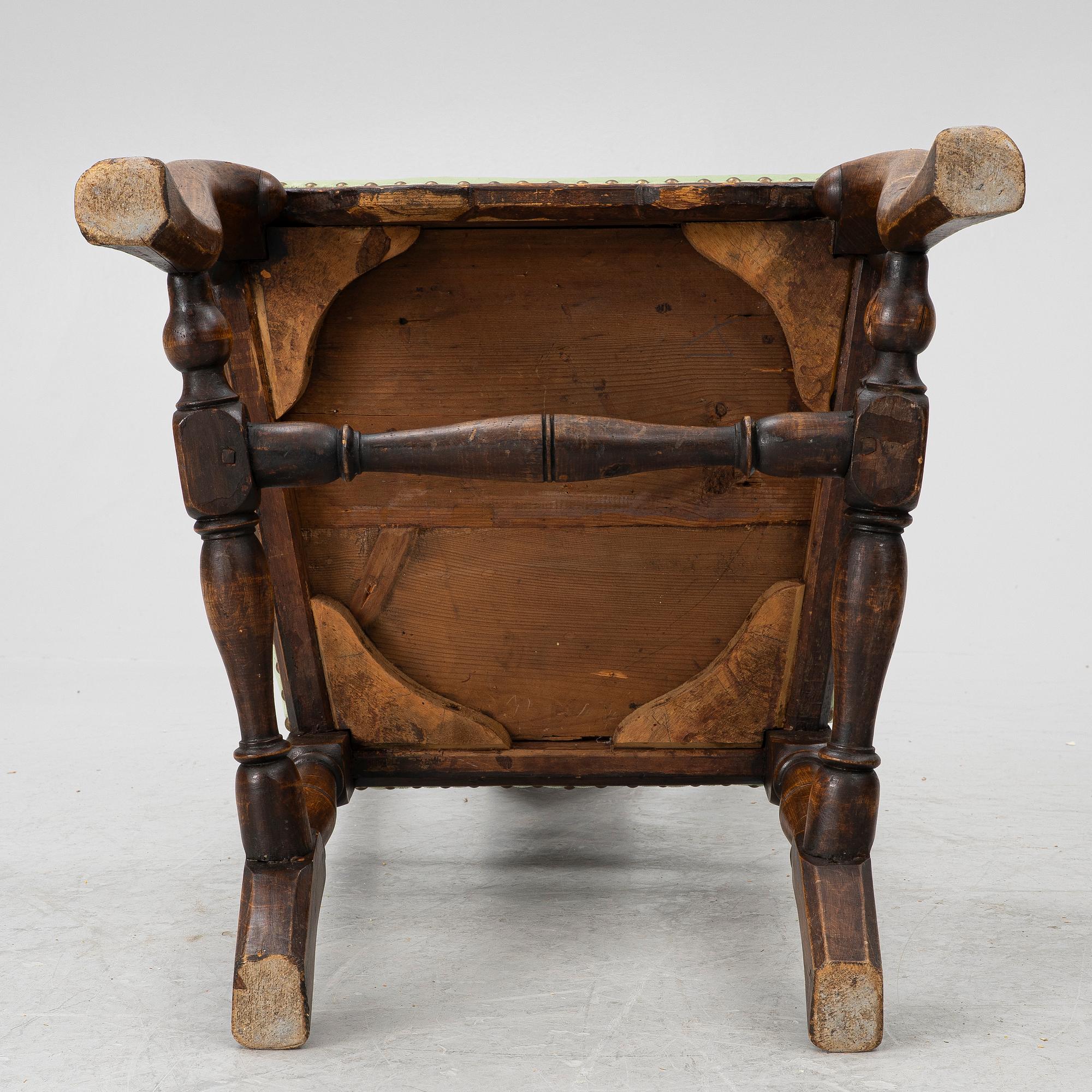 A pair of Swedish late Baroque chairs, Stockholm, mid 18th century,