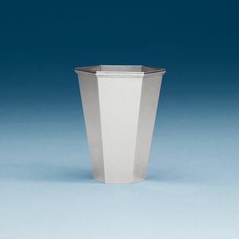 773. A Wiwen Nilsson sterling hexagonal vase, Lund 1961.