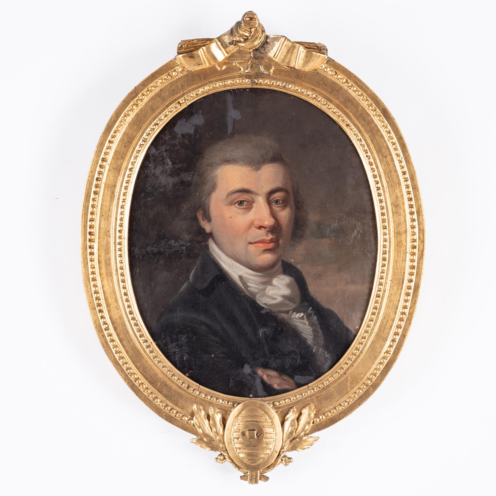 Unknown artist, 18th Century, oil on canvas. With a gustavian frame.