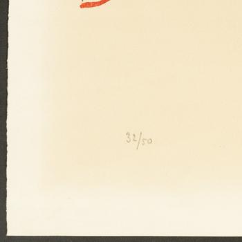 Antoni Tàpies, färglitografi, 1972, signerad 32/50.