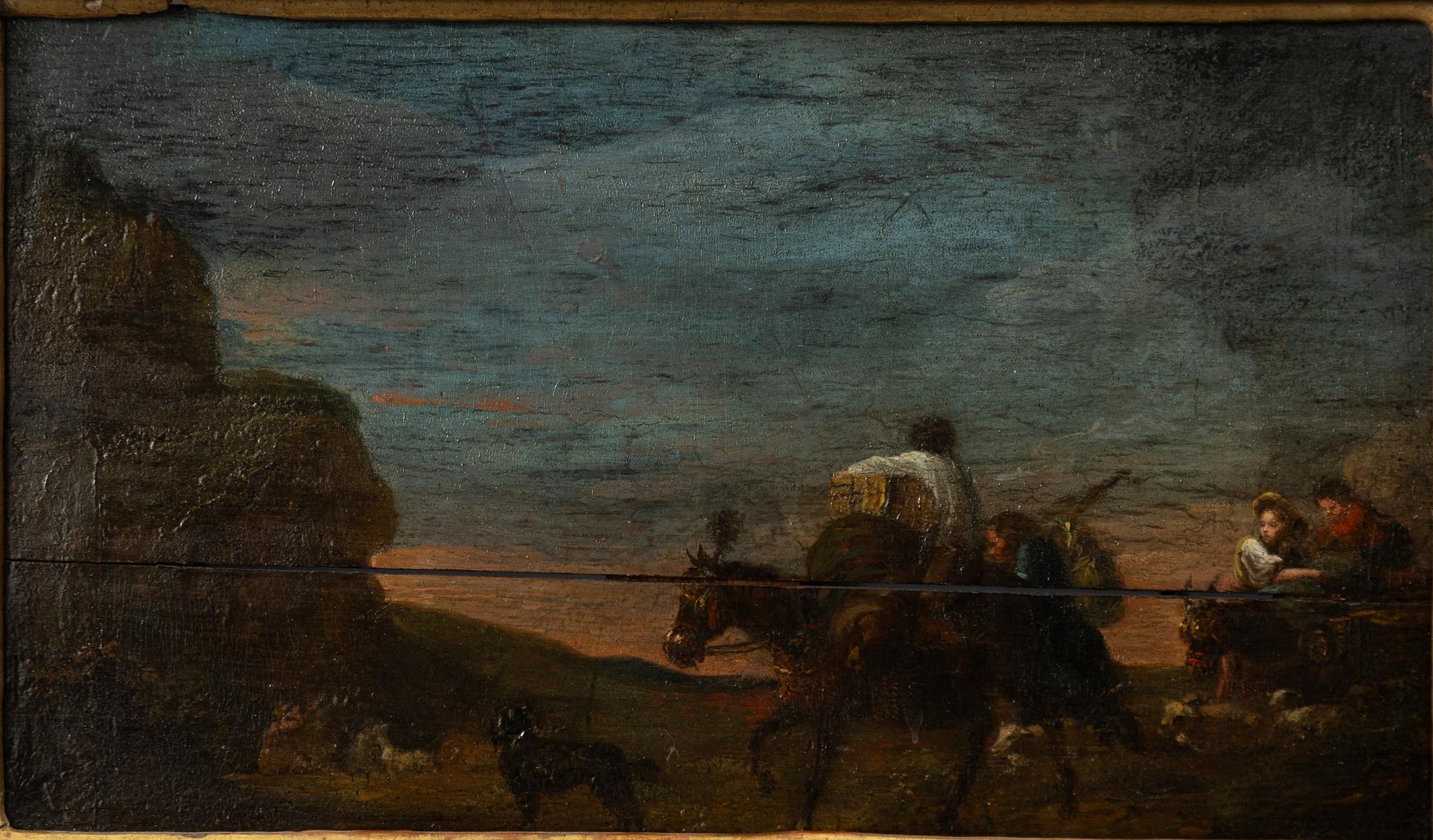 Dutch school, 16th/17th century, Company in the countryside.