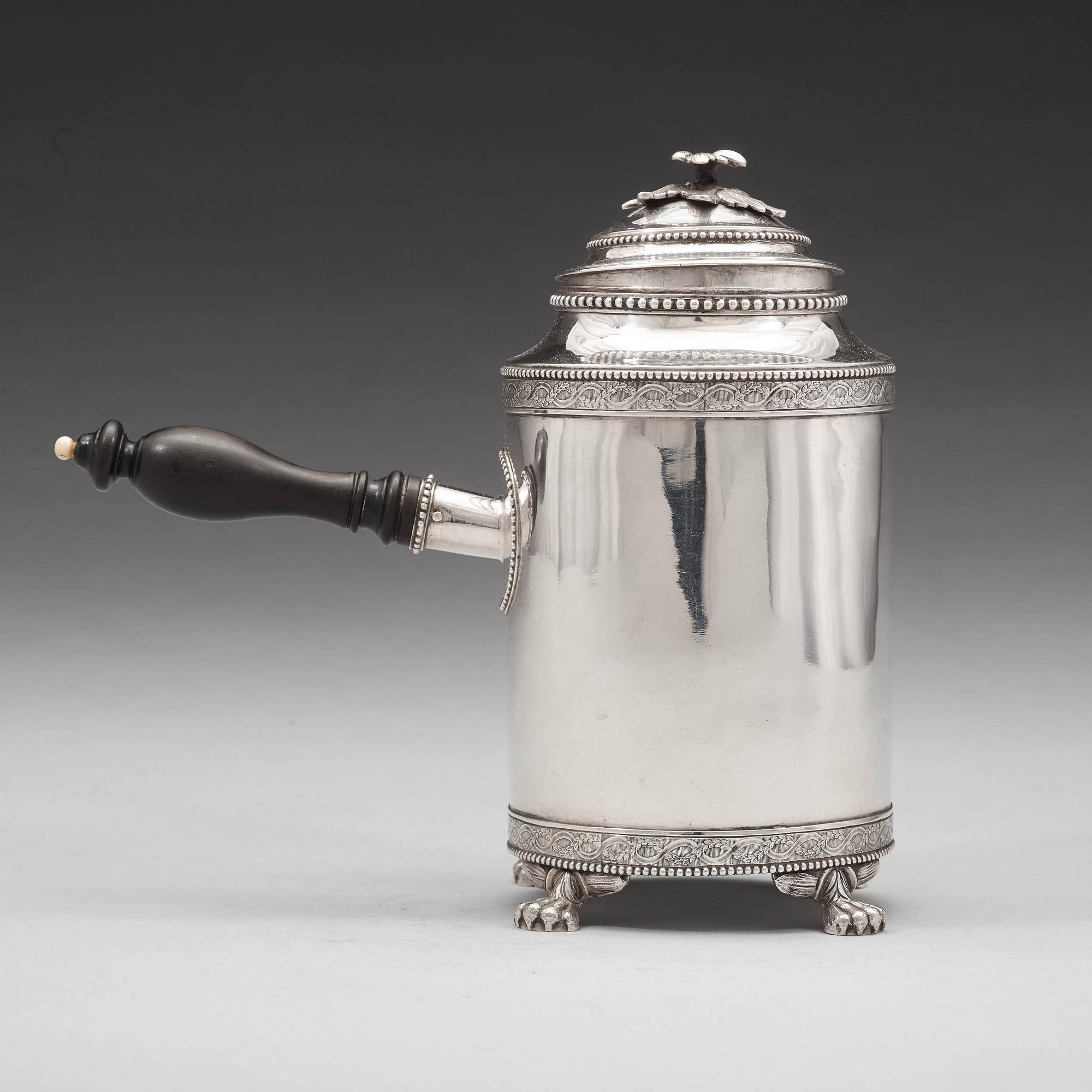 Nils Tornberg, kaffekanna, silver, Linköping 1792, gustaviansk.