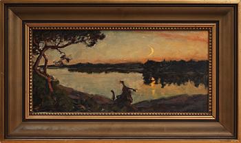 GOTTFRID KALLSTENIUS, olja på pannå, monogramsign o dat 27.