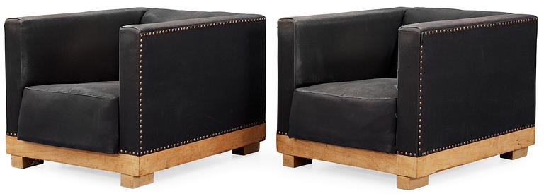 A pair of Björn Trägårdh arm chairs by Svenskt Tenn, 1930's.