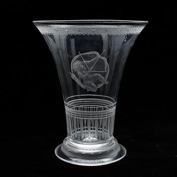 VAS, glas, Simon Gate, Orrefors, signerad.