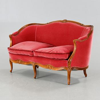 A sofa in the style of rococo by Lani, Malmö, second half of the 20th century.