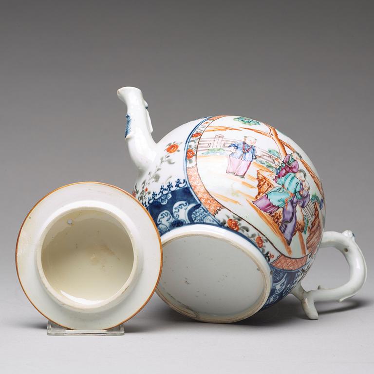 A large famille rose punch pot, Qing dynasty, Qianlong (1736-95).