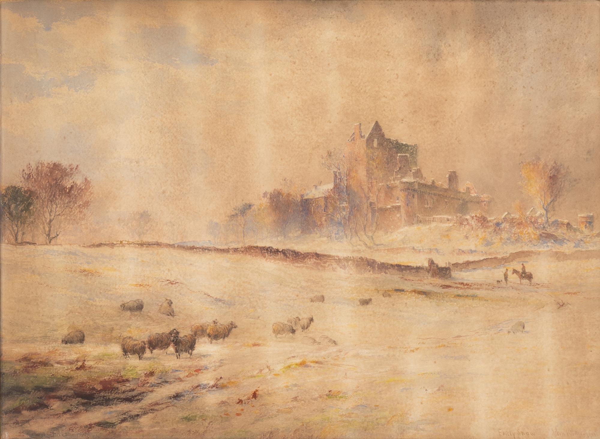 Okänd konstnär, 1800-tal, "Early Snow".
