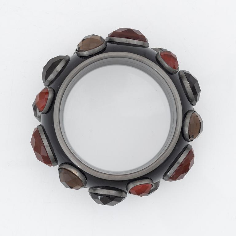 Bottega Veneta, a enamel and glass bangle.