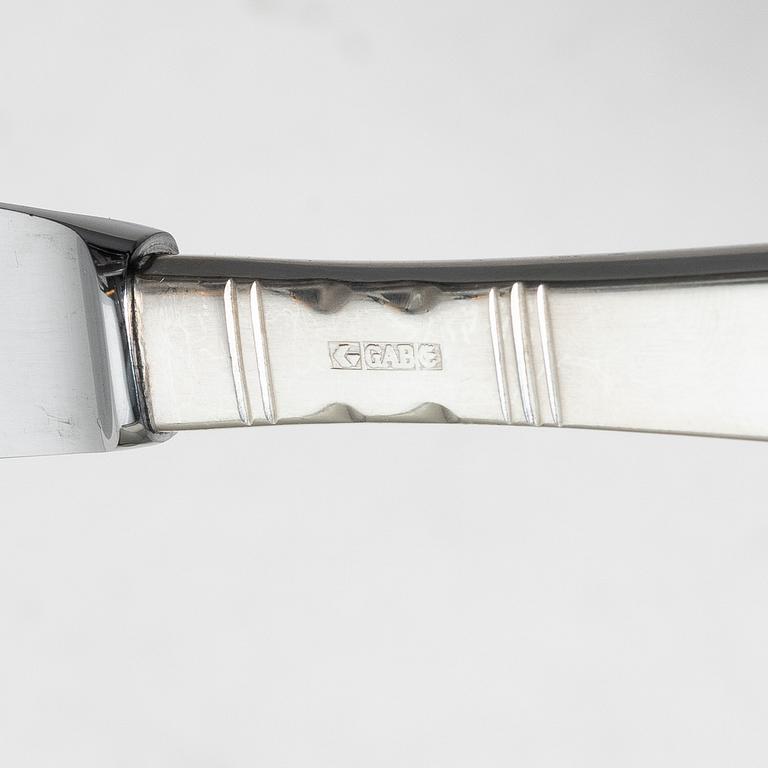 Jacob Ängman, Bestickuppsättning, 75 delar, silver, "Rosenholm", GAB, Eskilstuna, bl a 1978.