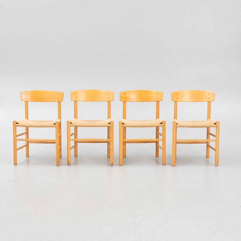 Børge Mogensen, a set of four 'J39' chairs, FDB Møbler, Denmark, second half of the 20th Century.