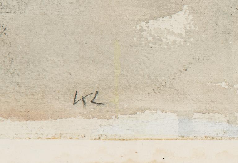 Kent Lindfors, blandteknik på papper, signerad.