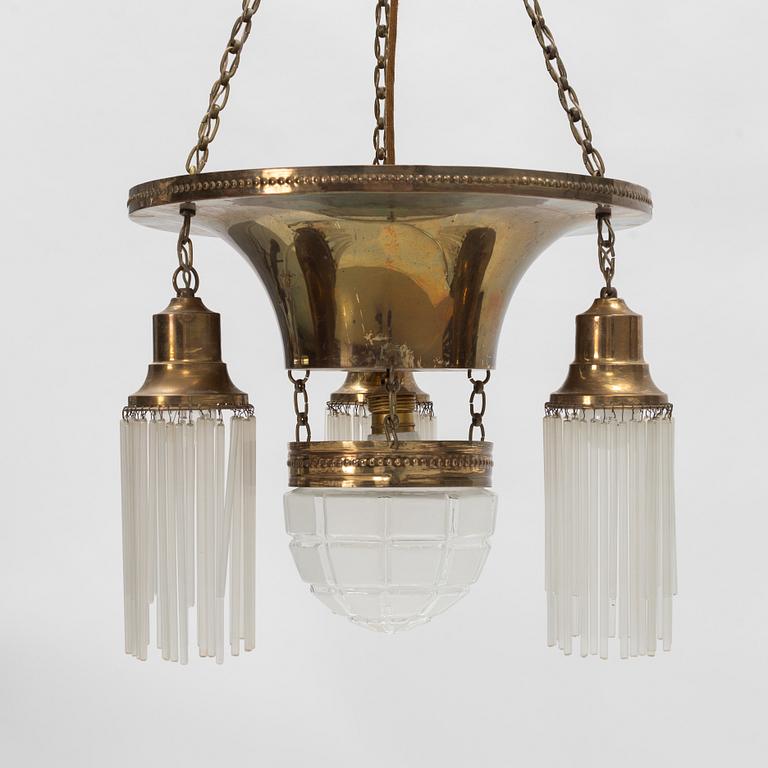 An Art Nouveau ceiling light, early 20th Century.