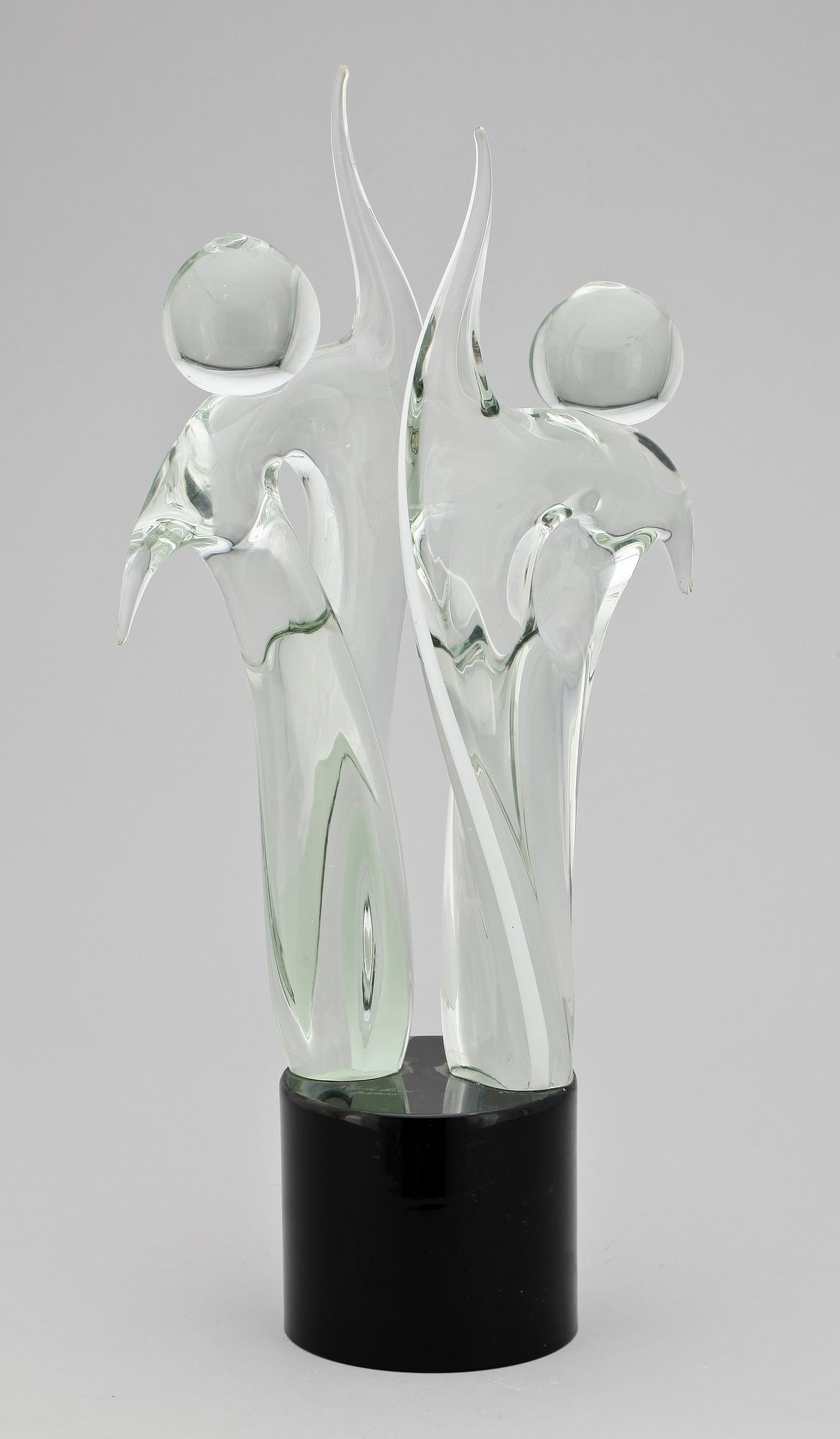 ALFREDO ROSSI, skulptur, glas, Murano. 1900-talets andra hälft.