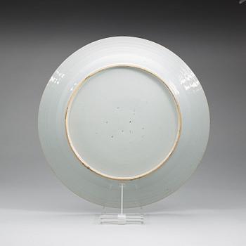 A blue and white charger, Qing dynasty, Qianlong (1736-95).