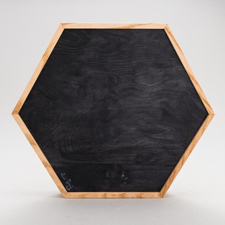 ALEKSI PUUSTINEN, TARJOTIN, "Hexagon Tray", signeerattu.