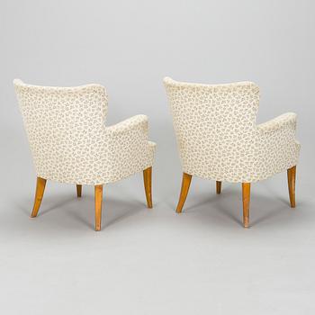 Gunnel Nyman, a pair of late 1930's armchairs for Oy Boman Ab.