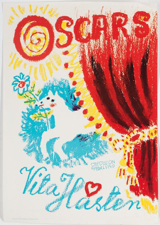 OLLE OLSSON-HAGALUND, posters/utställningsaffisher, 8 st.