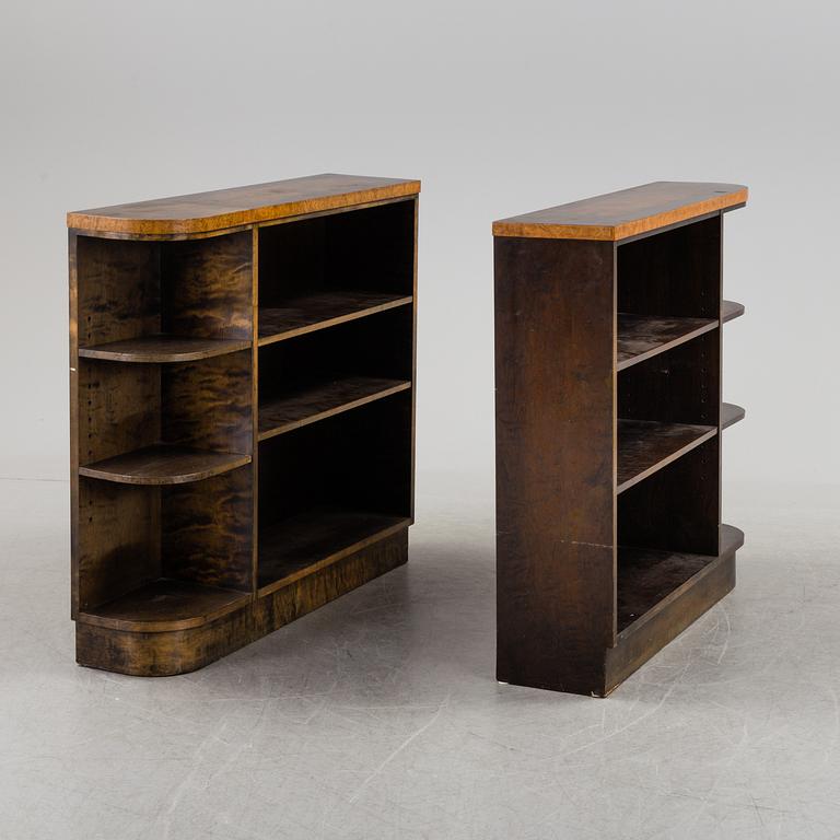 A TWO SECTION BOOKCASE, art déco, first half of the 20th century.