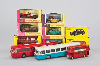 LEKSAKSBILAR, Matchbox, Budgie, Tekno Denmark. 1900-tal.