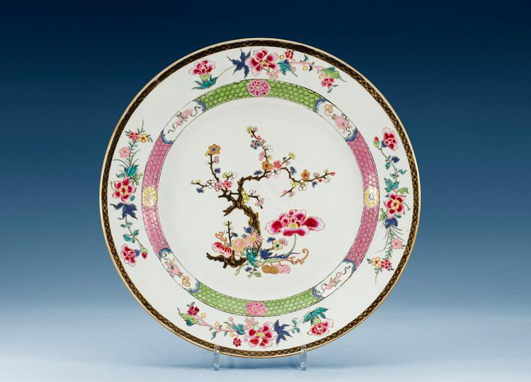 FAT, kompaniporslin. Qing dynastin, Yongzheng (1723-35).