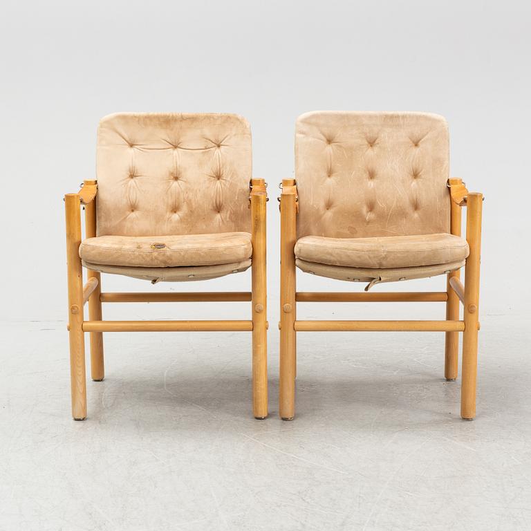 Bror Boije, safarifåtöljer, ett par, "Junker", Dux, formgivna 1975.