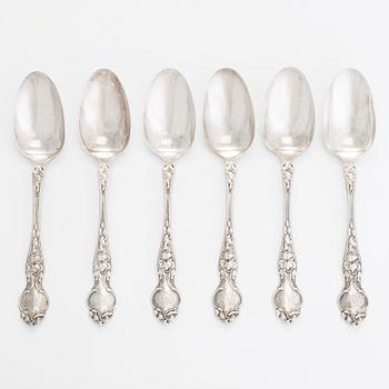 R. Wallace & Sons, bestickuppsättning, 29 dlr, sterling silver, "Violet", Connecticut, Usa tidigt 1900-tal.