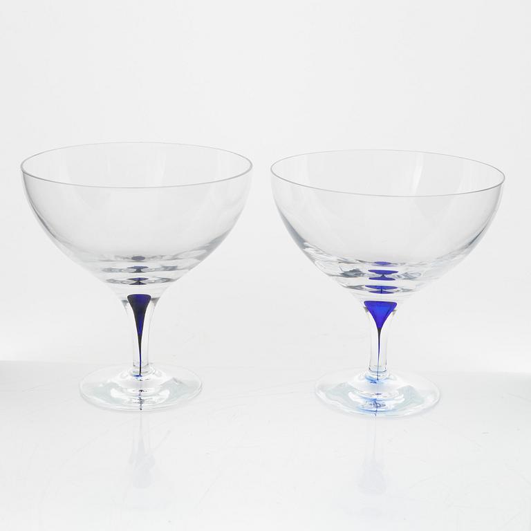 Erika Lagerbielke, a group of five 'Intermezzo' glass bowls, Orrefors.