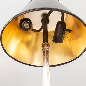 An epns table lamp around 1900.