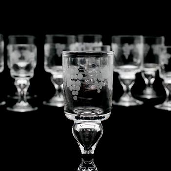 SERVISGLAS, 14 delar, "Swedish old", Reijmyre.