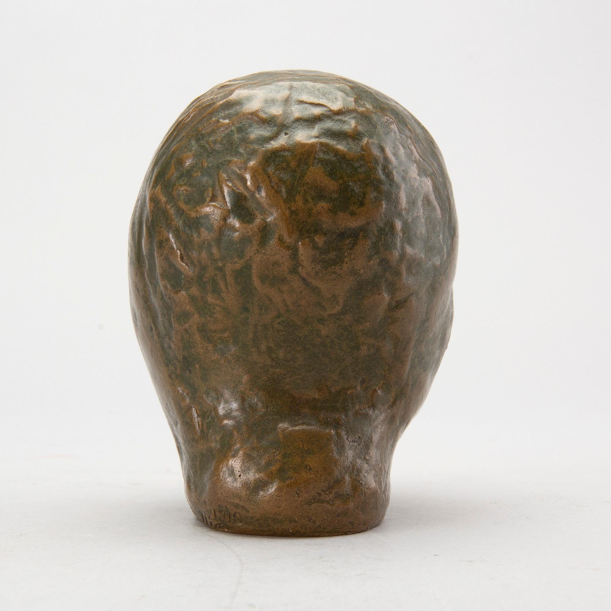 JOHANNES COLLIN, bronze scupture, signed and dated 1910.