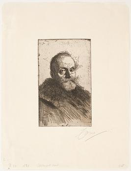 ANDERS ZORN, etching, 1884, signed with pencil.