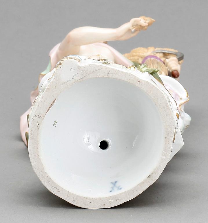 FIGURIN, porslin, Meissen 1800-tal.