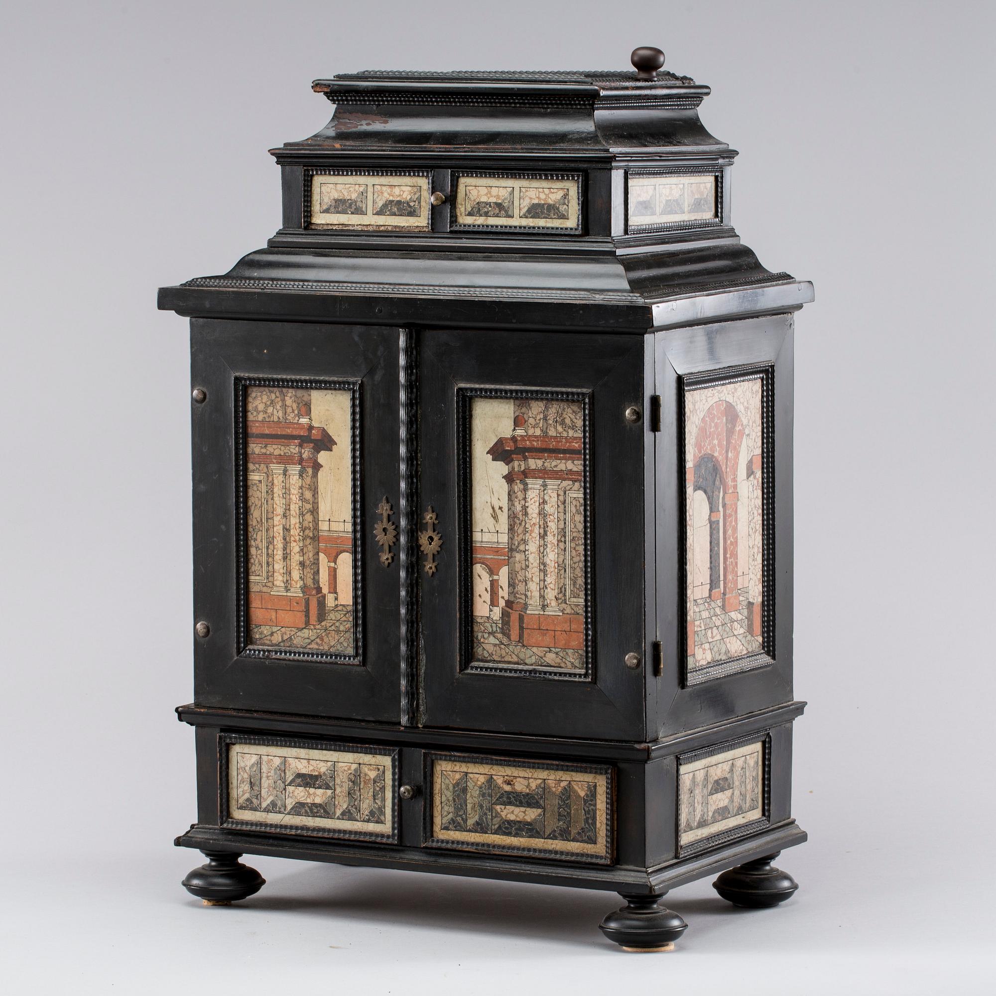 KABINETTSKÅP, barock, 1600-tal.