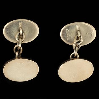 MANSCHETTKNAPPAR, 14 k guld, Cartier, 1900-talets andra hälft. Vikt ca 19 gram.