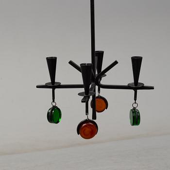 GUNNAR ANDER, a pair of hanging candelabra, Ystad Metall, second half of the 20th century.