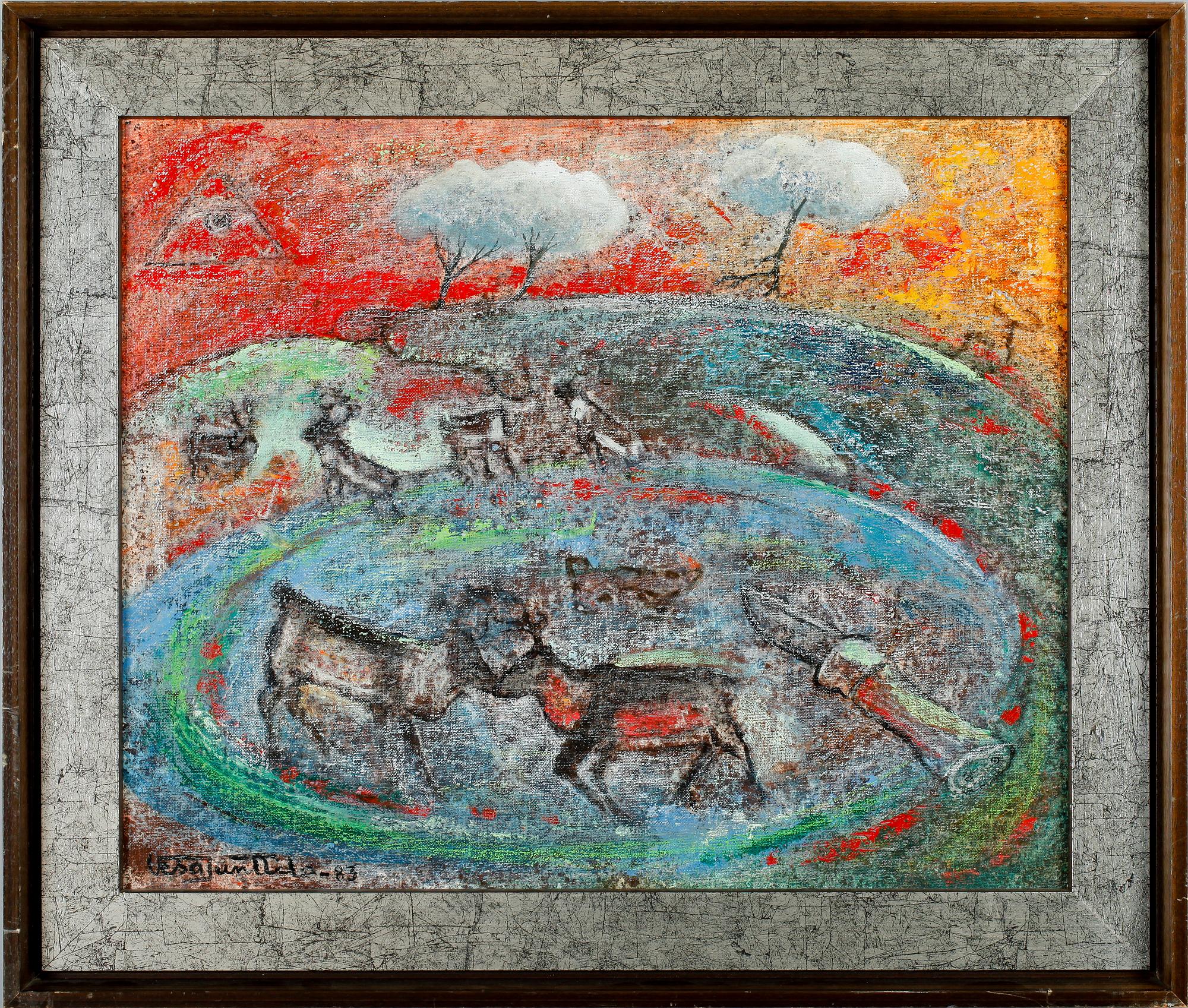 VESA JUNTTILA, olja på duk, sign och dat -83.