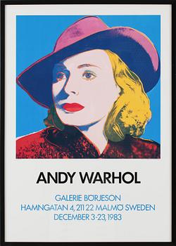 Andy Warhol · ANDY WARHOL, efter, affisch, Galerie Börjeson, 1983.