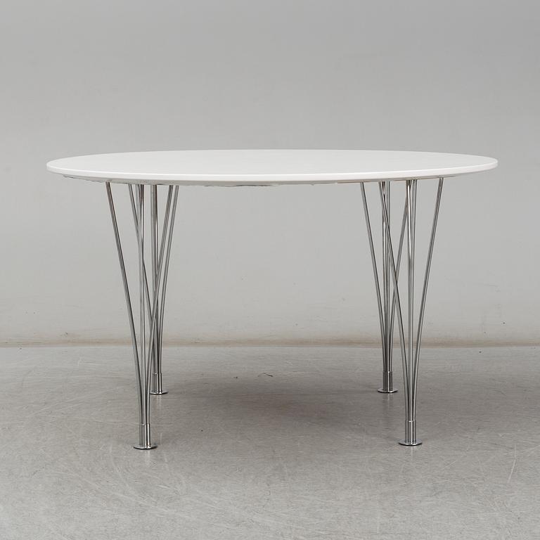 BRUNO MATHSSON & PIET HEIN, table, "Supercirkel", Mathsson International, Värnamo on license from Fritz Hansen, Denmark.