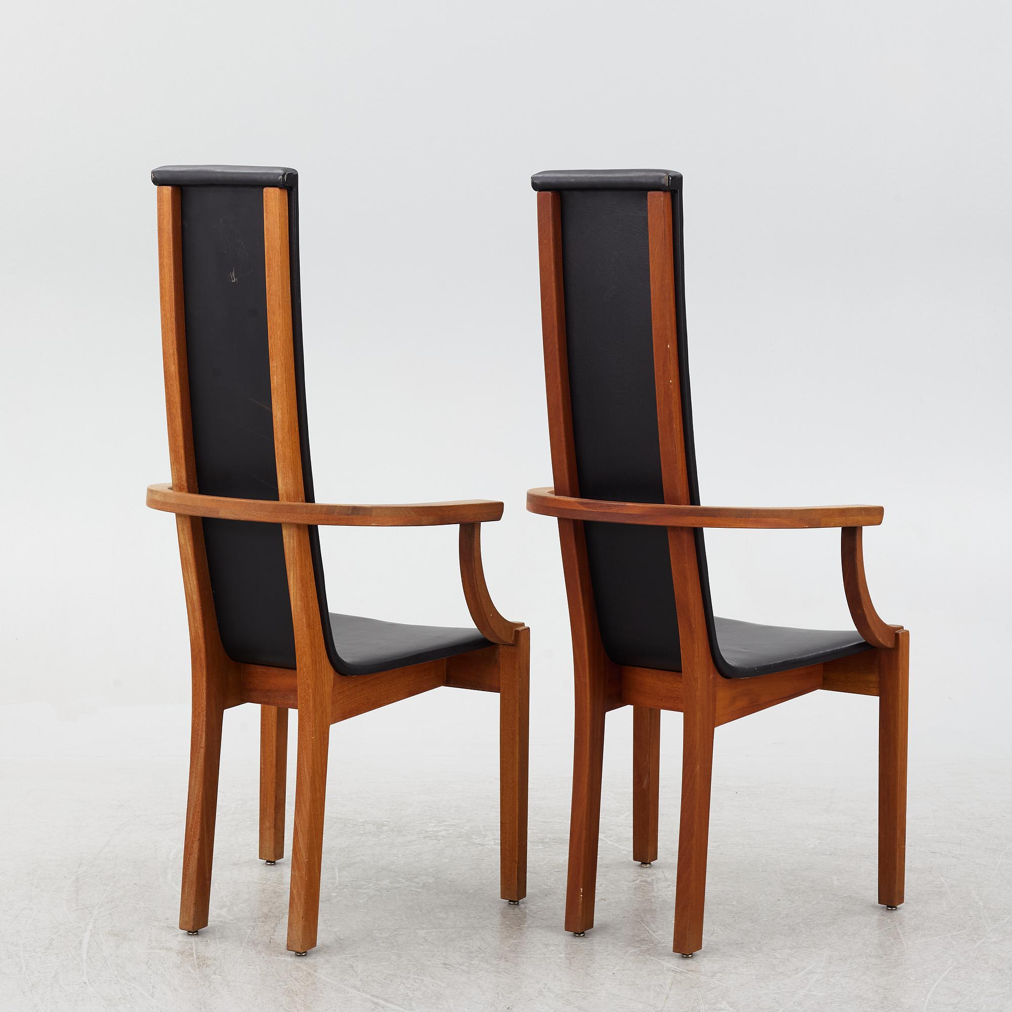 Leo Johansson,  a pair of 'Diabas' armchairs, Eje Ström AB, circa 2000.