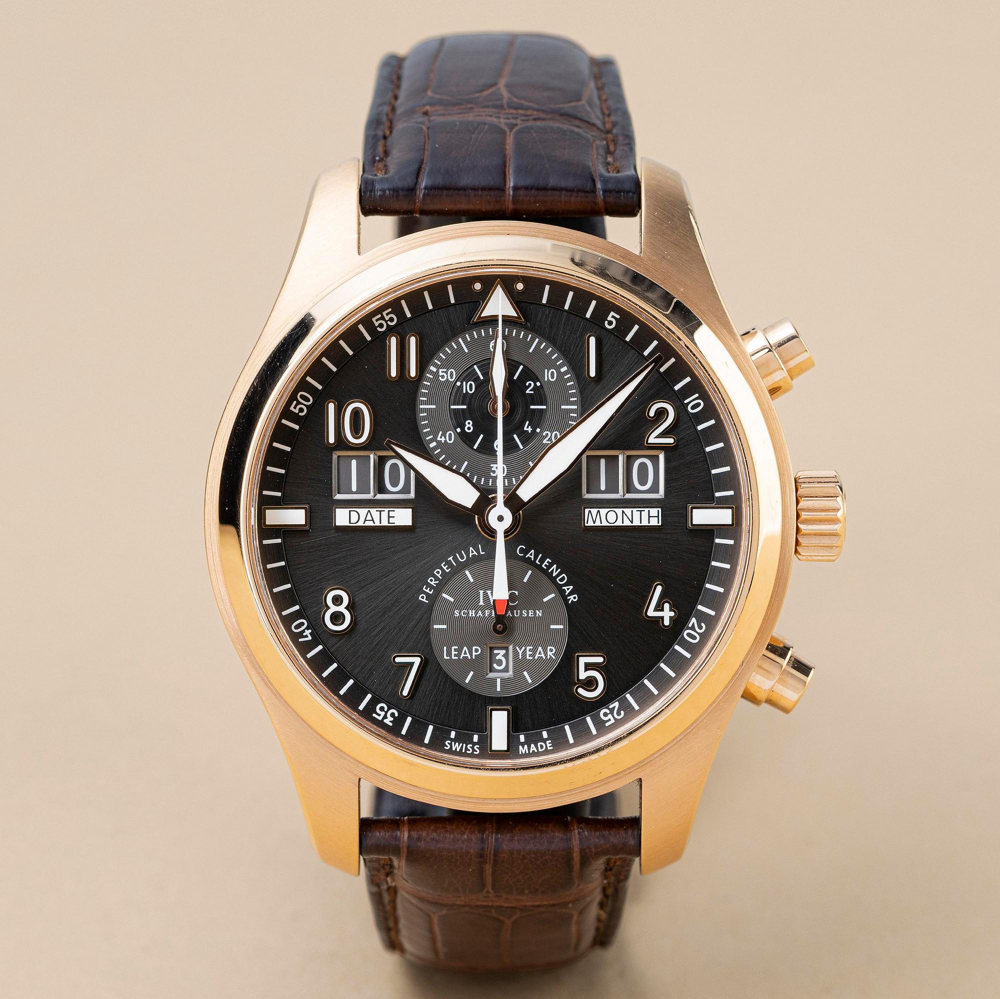 IWC, Pilot's Watch, Spitfire, Perpetual Calendar Digital Date-Month, ca 2012.