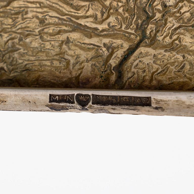 Etui och glasögonfodral, silver, samodorok-teknik, 1950-tal.